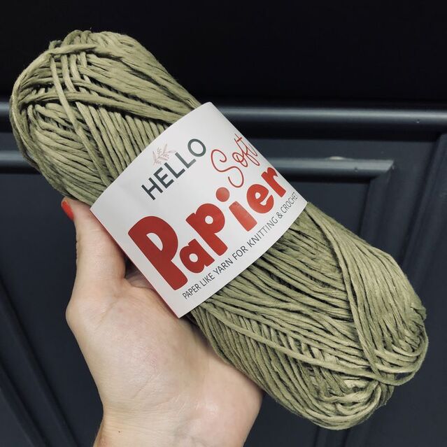 Hello Papier Soft Yumuşak Çanta ve Hobi İpi P05 Haki Yeşil